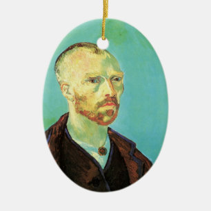 Selbstporträt von Vincent van Gogh (Gewidmet Paul  Keramikornament