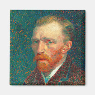 Selbstporträt von Vincent Van Gogh mit Anzug Fine Magnet