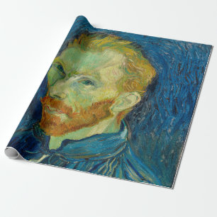 Selbstporträt von Vincent Van Gogh mit Palette Kun Geschenkpapier
