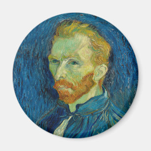 Selbstporträt von Vincent Van Gogh mit Palette Kun Magnet