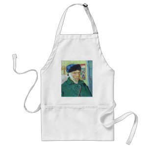 Selbstporträt von Vincent Van Gogh mit verbundener Schürze
