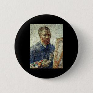 Selbstporträt vor dem Gestell Button