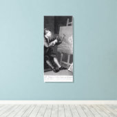 Selbstporträtieren des Comic Muse Leinwanddruck (Insitu (Holzboden))