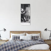 Selbstporträtieren des Comic Muse Leinwanddruck (Insitu (Schlafzimmer))