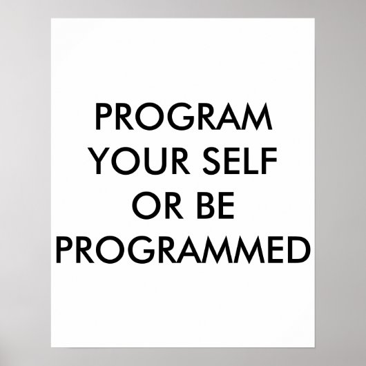 SELBSTPROGRAMM POSTER (Vorne)