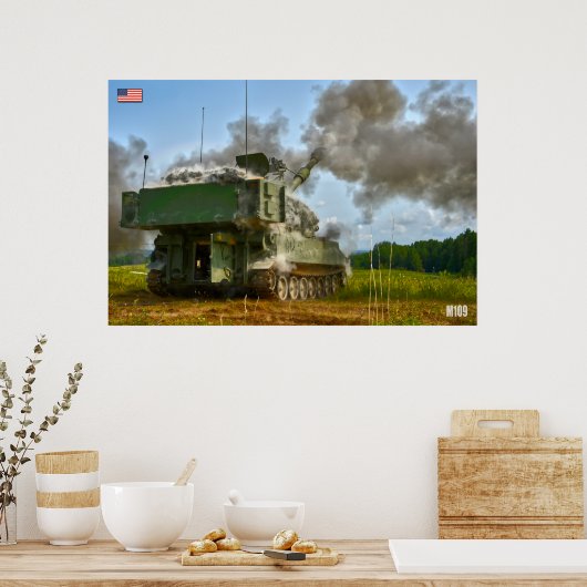 SELBSTPROPELLED HOWITZER - M109 Paladin Poster (Küche)