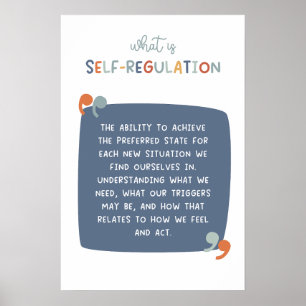 Selbstregulierung Definition Klassenraum-Plakat Poster