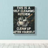 Selbstreinigungsküche Leinwanddruck (Insitu (Holzboden))
