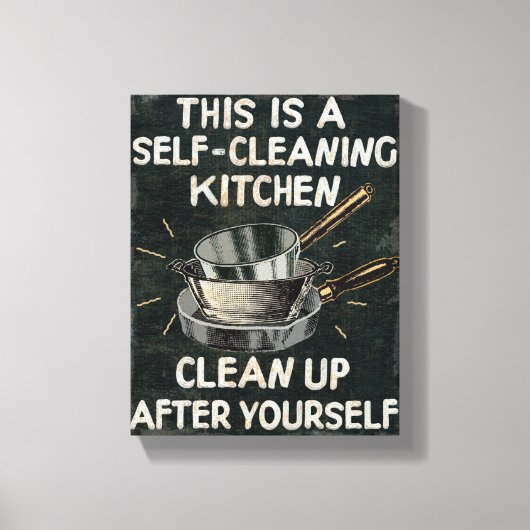 Selbstreinigungsküche Leinwanddruck (Vorderseite)
