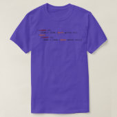 Selbstreproduzierende Lisp-Programmzeile T-Shirt (Design vorne)