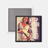 Selbstrettende Prinzessin Magnet (Vorderseite/Rückseite)