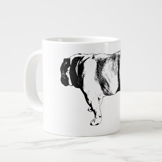 Selbstsichere Schritte, Morgenruhe Jumbo-Tasse (Vorderseite Links)