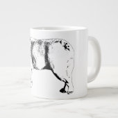 Selbstsichere Schritte, Morgenruhe Jumbo-Tasse (Vorderseite Rechts)