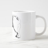 Selbstsichere Schritte, Morgenruhe Jumbo-Tasse (Rechts)