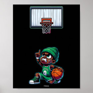 Selbstsicherer und motivierter kleiner Jayson mit  Poster
