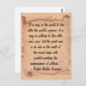 Selbstsicherheit Postkarte (Vorne/Hinten)