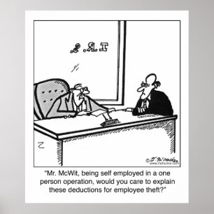Selbstständige und Mitarbeiterdiebstahl Poster
