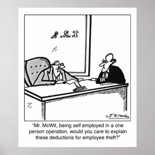 Selbstständige und Mitarbeiterdiebstahl Poster (Vorne)