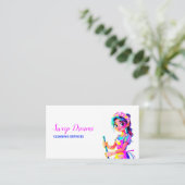 Selbstständiger Haushälterin Telefonnummerkarte (Stehend Vorderseite)