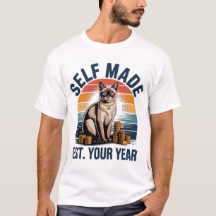 Selbstständiger Unternehmer Katzenboss Geld Hustle T-Shirt