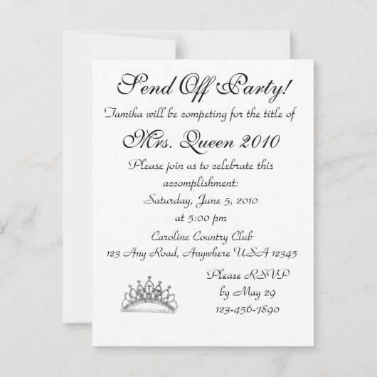 Selbsttätige Einladung (Rückseite)