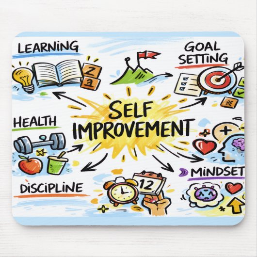 Selbstverbesserung-Mauspad Mousepad (Vorne)