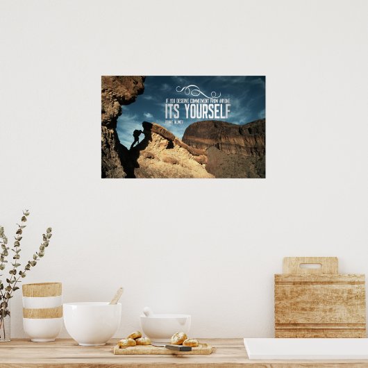 Selbstverpflichtung Inspiration Poster Print (Küche)