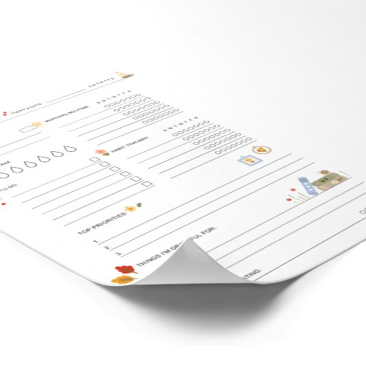 Selbstversorger-Planner für Mamas Gemütliche Welln Poster (Ecke)