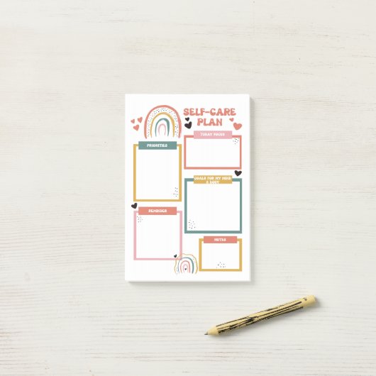 Selbstversorger  post-it klebezettel (Auf Schreibtisch)