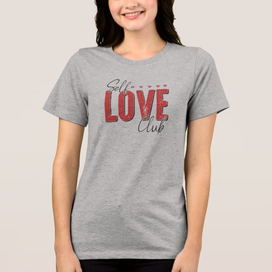 Selbstversorgung der Liebe Tri-Blend Shirt (Vorderseite)