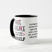 Selbstversorgung hat ZAHL Inspiration Zitat Tasse (Vorderseite Links)