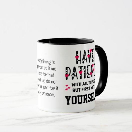 Selbstversorgung hat ZAHL Inspiration Zitat Tasse (VorderseiteRechts)