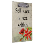 Selbstversorgung ist keine seltene Therapie Floral Klemmbrett (Rechts)