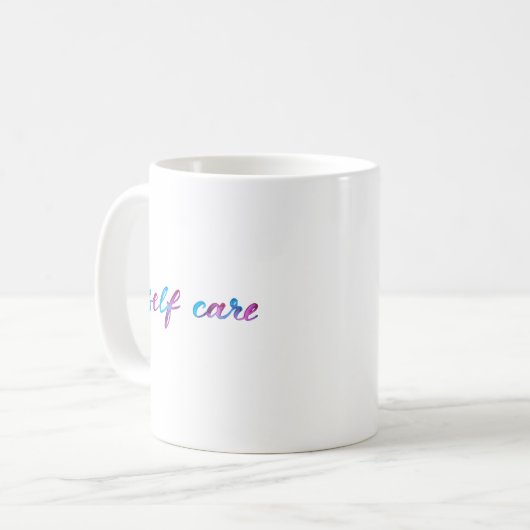 Selbstversorgung - Rosa und Blau Kaffeetasse (Vorderseite Links)