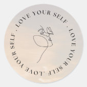 Selbstversorgung Runder Aufkleber (Vorderseite)