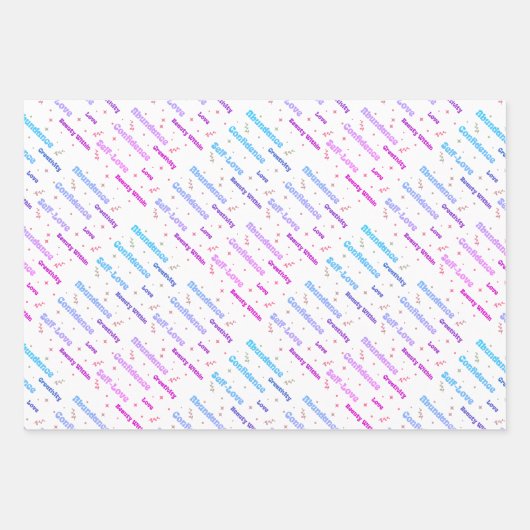 Selbstversorgung und Liebe Geschenkpapier Set (Vorderseite)