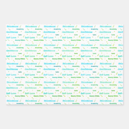 Selbstversorgung und Liebe Geschenkpapier Set (Vorderseite)