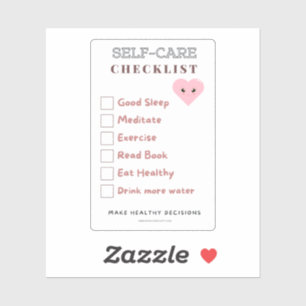 SELBSTVERSORGUNGSSCHECKLISTISCHER STICKER