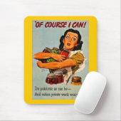 Selbstverständlich kann ich! Vintager Zweiter Mousepad (Mit Mouse)