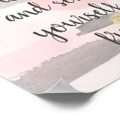 SELBSTVERSTÄNDLICH - Pink Gold Zitat Poster (Ecke)