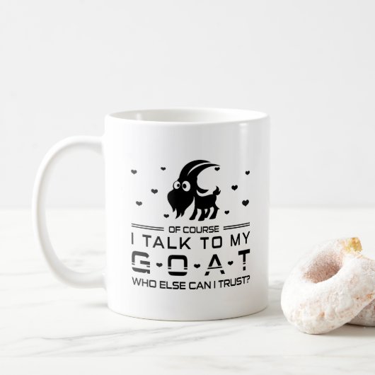 Selbstverständlich spreche ich mit meiner Ziege, Kaffeetasse (Mit Donut)