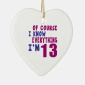 Selbstverständlich weiß ich, dass alles ich 13 bin keramikornament (Rechts)