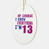 Selbstverständlich weiß ich, dass alles ich 13 bin keramikornament (Links)
