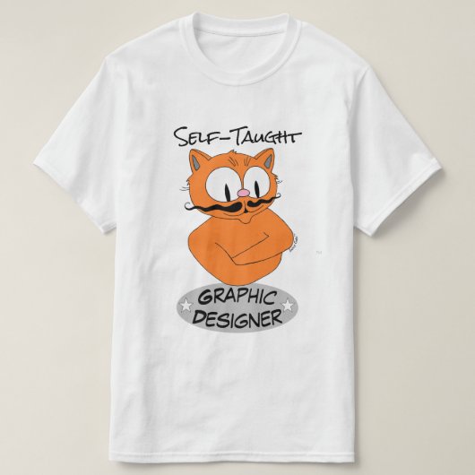 SELBSTVERSTÄNDLICHER GRAFISCHER DESIGNER Señor Gat T-Shirt (Design vorne)