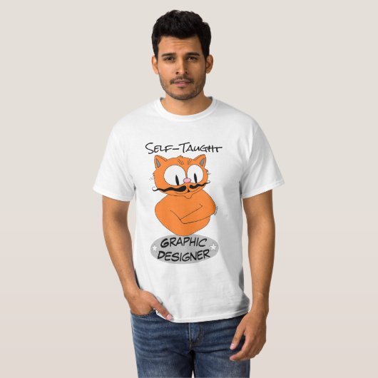 SELBSTVERSTÄNDLICHER GRAFISCHER DESIGNER Señor Gat T-Shirt (Vorne ganz)