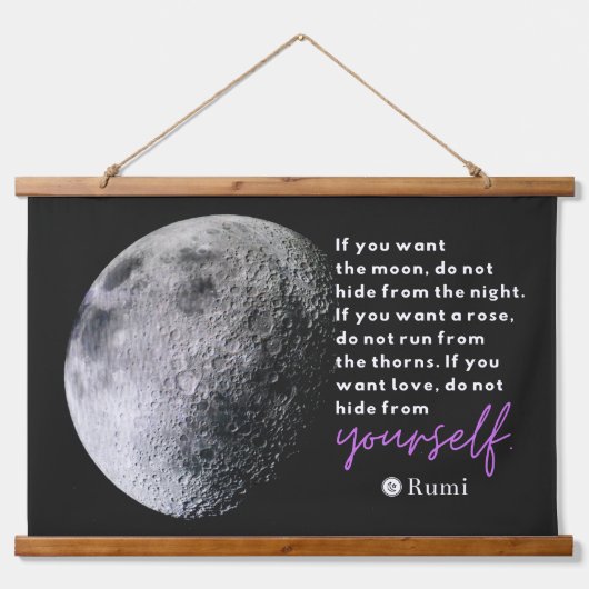 Selbstverständlichkeit und Selbstakzeptanz - inspi Wandteppich Mit Holzrahmen (Vorne)