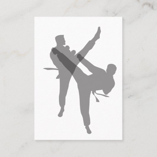 Selbstverteidigung der Kampfkünste Visitenkarte (Rückseite)