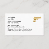 Selbstverteidigung-Visitenkarten Visitenkarte (Rückseite)