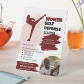 Selbstverteidigungsklassenzeichen für Frauen Sockelschild (In Situ)