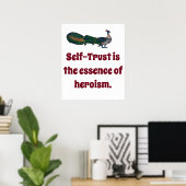 Selbstvertrauen ist das Wesen des Heldentums - Ver Poster (Heimbüro)